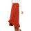 Women's Asymmetrical Ruched Drawstring Skirt with-Green S 3