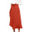 Women's Asymmetrical Ruched Drawstring Skirt with-Green S 4