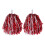 Conjunto de 2 pompons de líder de torcida com cabo de plástico, leves. 3
