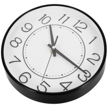 Wall Clock Black Room Office Wall-mounted 20x20x4cm