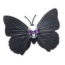 Pinza para el cabello con lazo de calavera para mujer, 12 cm