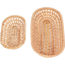 Cesta de pão artesanal em rattan com tampa (1 peça)