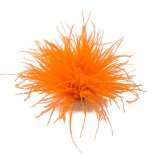 Broche de pluma de avestruz para solapa o sombrero