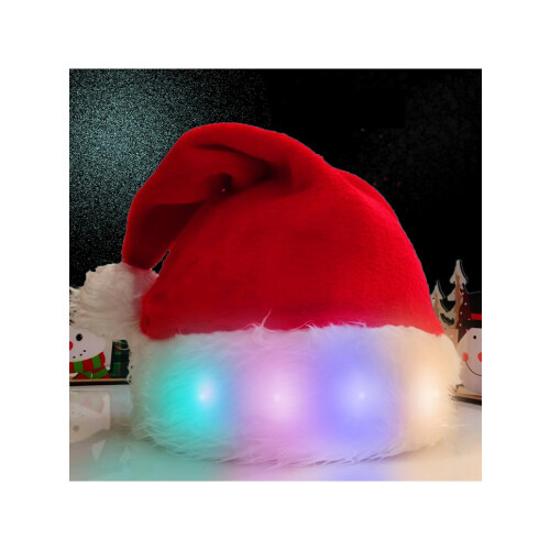 LED-beleuchtete Weihnachtsmannmütze aus Polyester 2