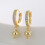 Brincos de argola com pingente, banhados a ouro 18K. 3