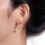 Brincos de argola com pingente, banhados a ouro 18K. 5