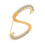 Broche alphabet en strass – Dorée, 3 cm x 4 cm 2
