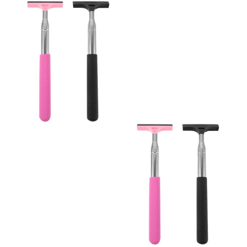 4Pcs Car Windshield Cleaner Tool Rubber Stainless Steel Frame 2