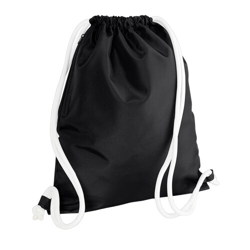BagBase (One Size, Black/White) Bagbase Icon Drawstring Bag
