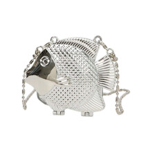 Elegant Acrylic Handbag For Parties And Weddings With-Silver