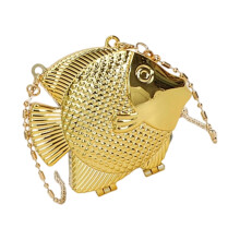 Stilvolle Abendtasche aus Acryl mit Kettenverschluss, ideal-Gold