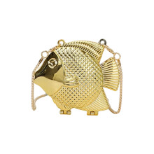 Trendige Umhängetasche aus Acryl, ideal für-Goldene Kette mit be