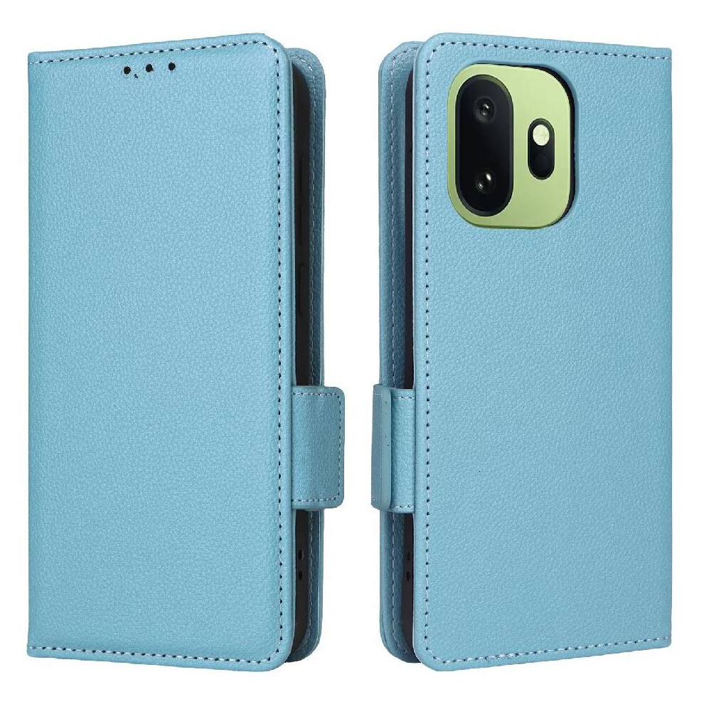 (Light ) Flip Case For Oneplus 15T 5G Pu Leather Side Buckle Wallet Card Slots Holder Magnetic Blue 764563385188
