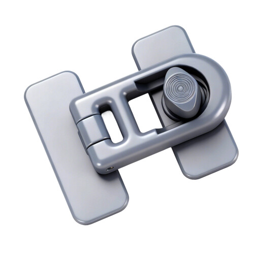 Refrigerator Door Lock Adhesive Keyless Freezer Locks-Silver