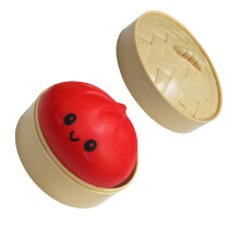 Huge Baozi Themed Play Toy Features Attached Steamer-Red