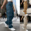 Trendy Women's Work Pants with Multiple Pockets-Light Gray XXL 4