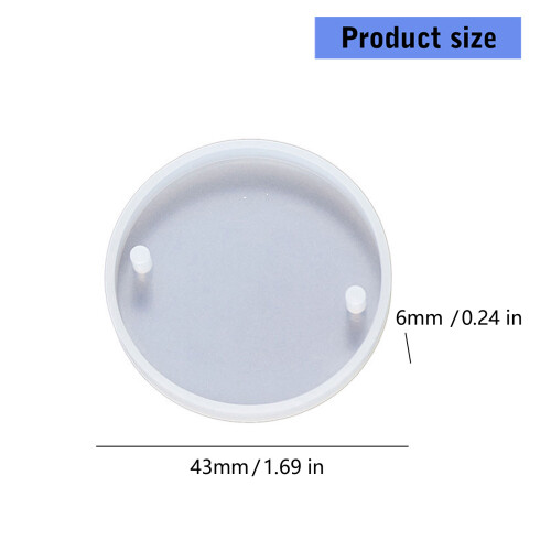 10PCS Silicone Pendant Making Molds Double Hole Feature Round 2