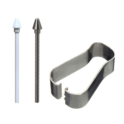 Touch Pen Nib Tip Remove Tool Replacement-2 nibs 2 clips Metal 1