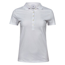 (M, White) Tee Jays Womens/Ladies Luxury Stretch Polo Shirt