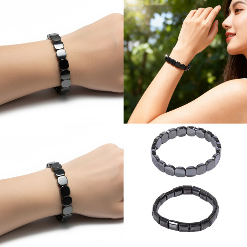 Handgefertigtes Unisex-Armband mit schwarzen-Wohnung 2