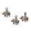 3Pcs A1M Split Shaft Guitar Potentiometers Replacement Volumes 1