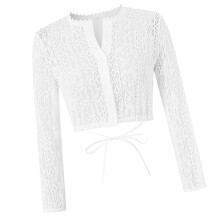 Traditional German Blouse Modern Lace Detailing-White XXXL