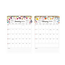 Papieren wandkalender 2026-2027 loopt van januari 2026 tot-014
