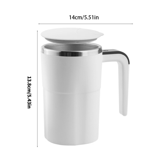 380 ml roermok USB oplaadbare roestvrijstalen-Wit 1