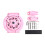 Anti Slip Base Foldable Rotating Cup Stand for Motorcycle-Pink 1
