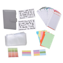 Professionelles Geldspar-Budget-Ordner-Set mit 12-Grau