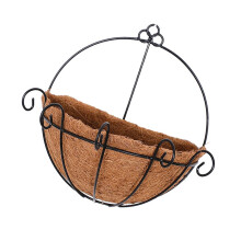 Decoratieve semi-hangende kokosvezelpot voor woonkamer,-3