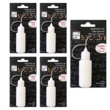 Weißer Kleber - TOGA - Packung 5 x 20 ml - Feine Spitze Applikator - Transparent beim Trocknen - Für Scrapbooking