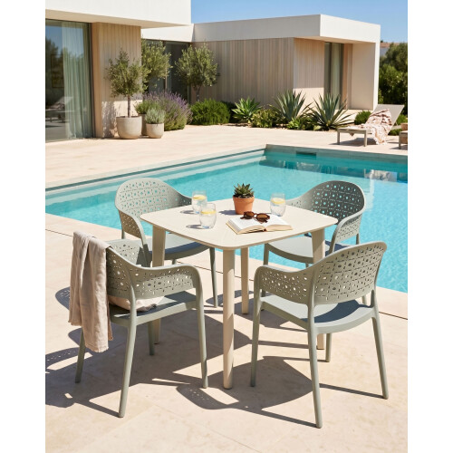 Beliani Set of 4 Chairs NARINO Light Green 1