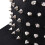Modern Flat Border Riveted Hat Adjustable Sizing-Black 6