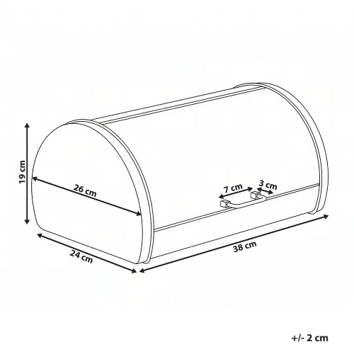 Beliani Bread Bin FRIANDISE Iron Black 2