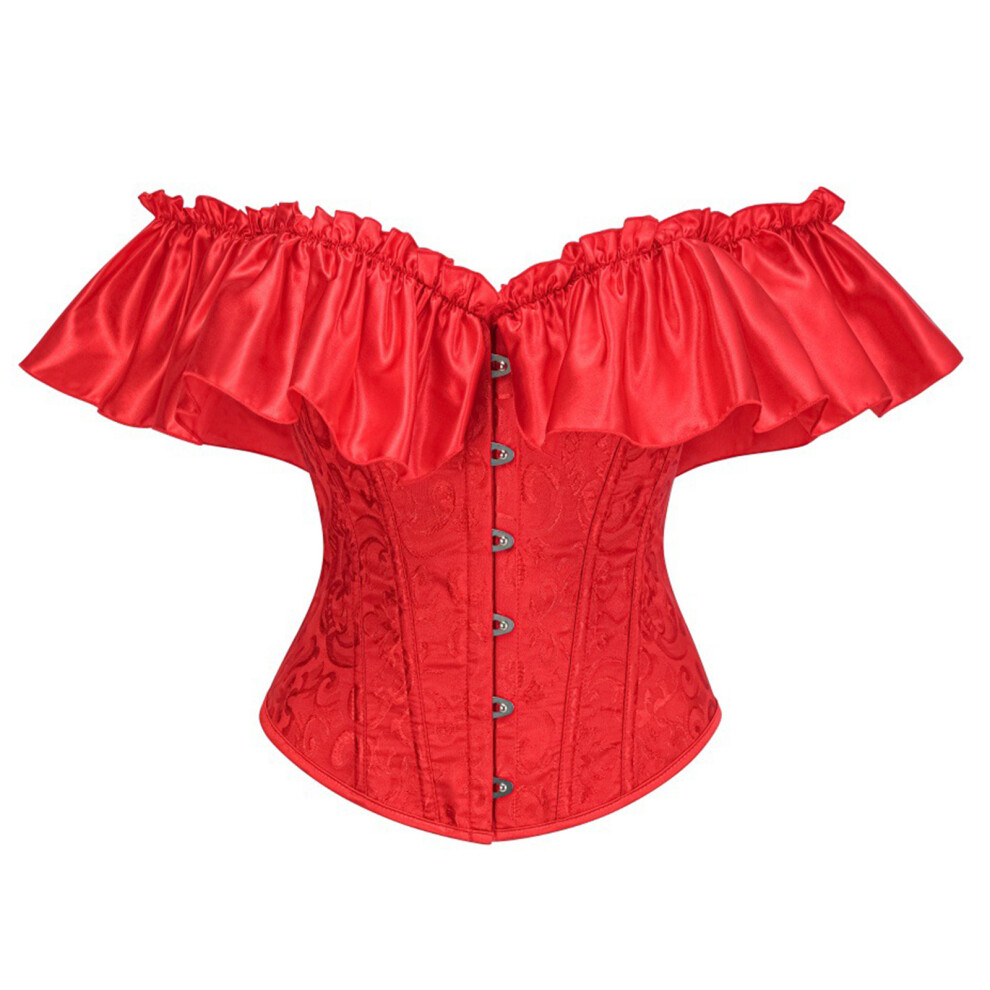 Polyester Shapewear Bustier for Comfortable Body Shaping-Red XL