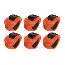 Leichter, kompakter Rutenhalter mit nur-orangeschwarz 6er Pack