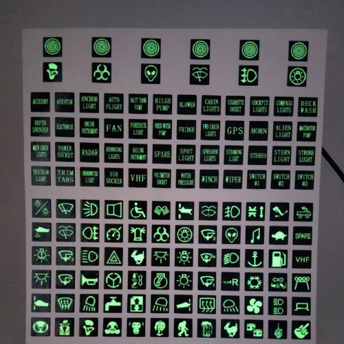 Absorb Light Glowing Stickers Decals for Backlit-type J 2
