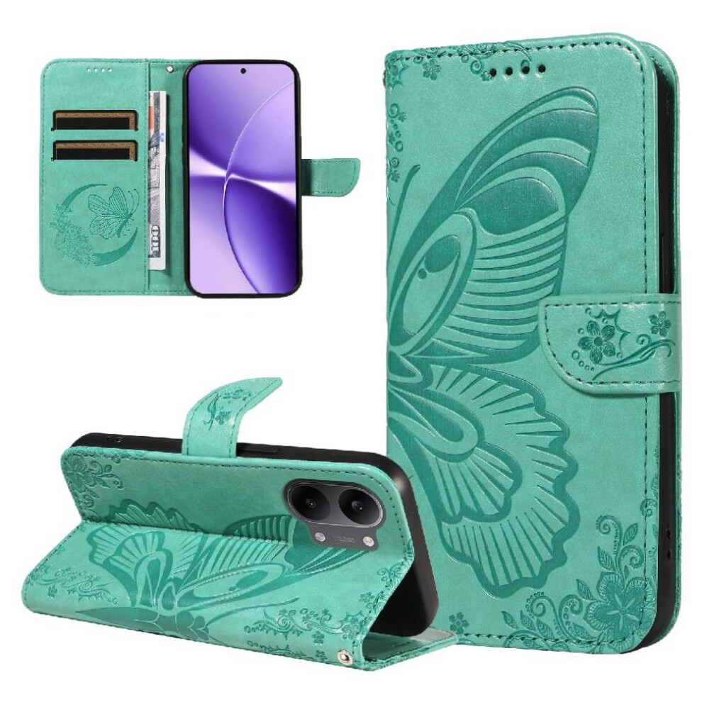 Flip Case For Xiaomi Poco X8 Pro Max Embossed Butterfly High Quality Leather Detachable Hand Strap With Credit Card Slot 764563386451
