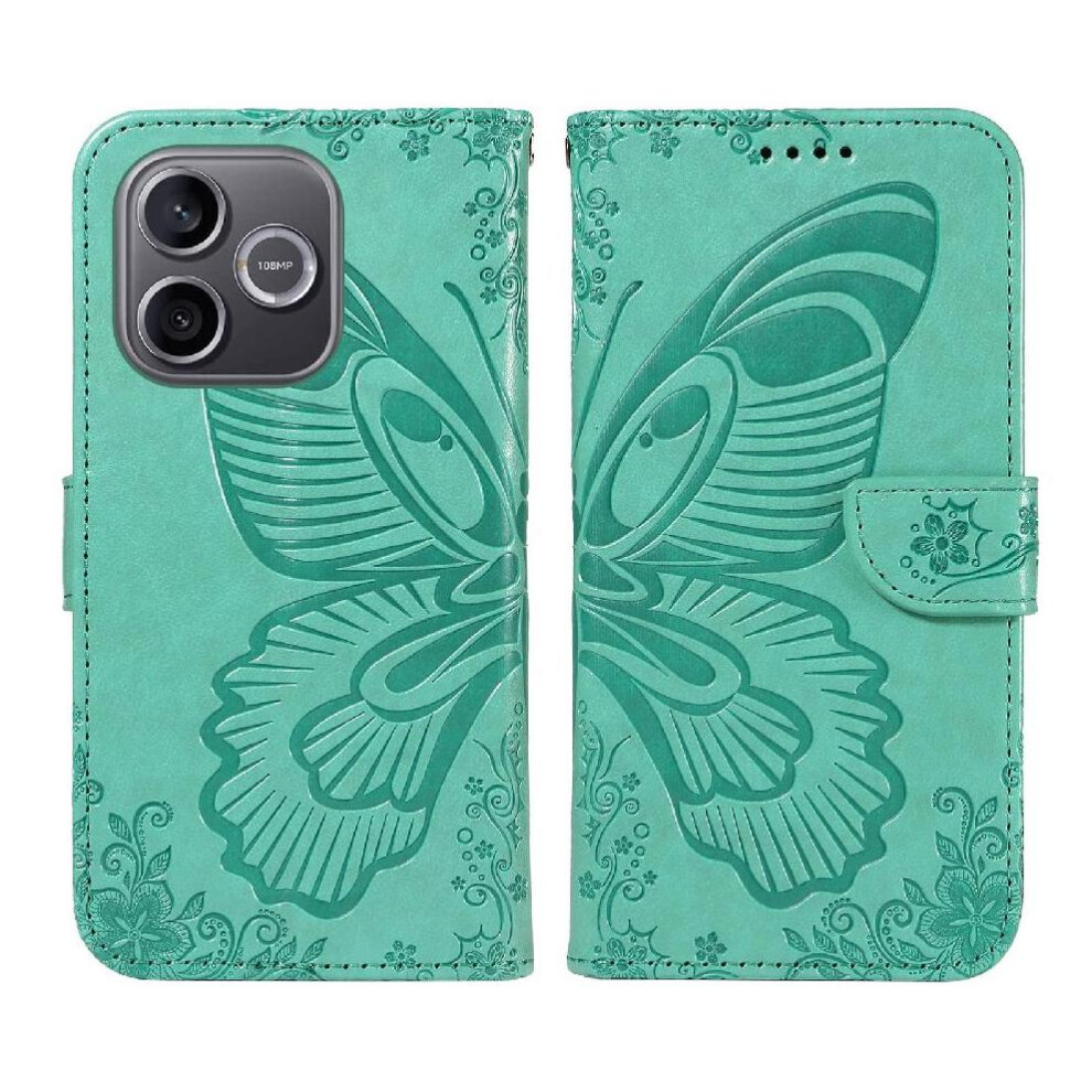 Flip Case For Honor 600 Lite High Quality Leather Embossed Butterfly Detachable Hand Strap With Credit Card Slot 764563386512