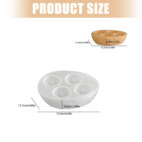 4 Compartment Eggs Holder Moulds Secure Storage Kitchen 2