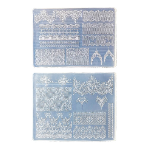 High Quality Silicone Nail Art Mold Featuring 3D Lace-L 1