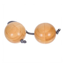 Wood Rhythm Sandball Hand Asalato African- solids wood maracas