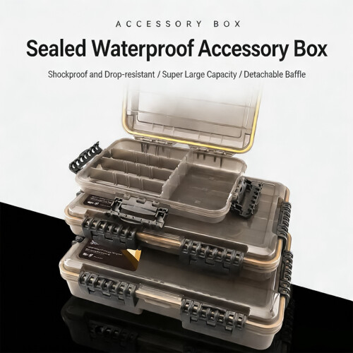Lure Storage Box with Adjustable Divider Multifunction-Black M 2