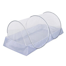 Folding Tent Single Outdoor Camping Mosquitoes Mesh Tent-White