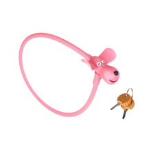 Light Weight Portable Bicycles Lock Silicone Cover Bike-Pink
