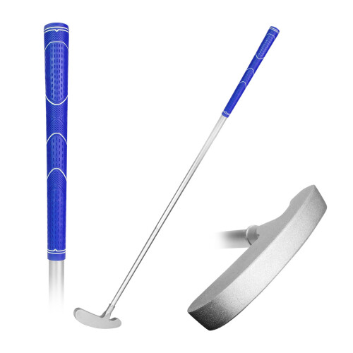 Double Sided Golf Practice Putter Portable 3 Section-Blue