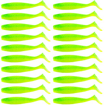 20Pcs Paddle Tail Swimbaits Lures Crankbaits T Tail Soft-55mm B