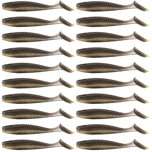 20Pcs Paddle Tail Swimbaits Crankbaits T Tail Soft Baits-65mm D