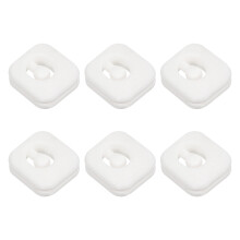 6Pcs Tennis Vibration Dampener Shock Absorbers for Tennis-White